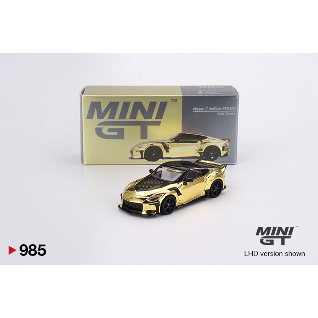 MINI GT VeilSide ゴールドミニカーセット Mini GT Nissan Z VeilSide FFZ400 Gold Chrome - 985