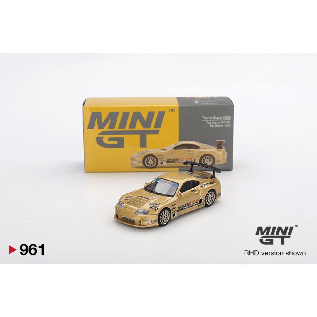 *EN CAMINO* Mini GT Toyota Supra (A80) Top Secret GT-300 Top Secret Gold - 961