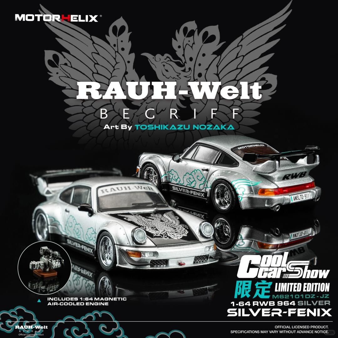 ミニカーアゴーゴー 2026 MOTORHELIX RWB 964 PRE-ORDER* Motorhelix x Toshikazu Nozaka RWB 964 + Motor | 2026 Cool