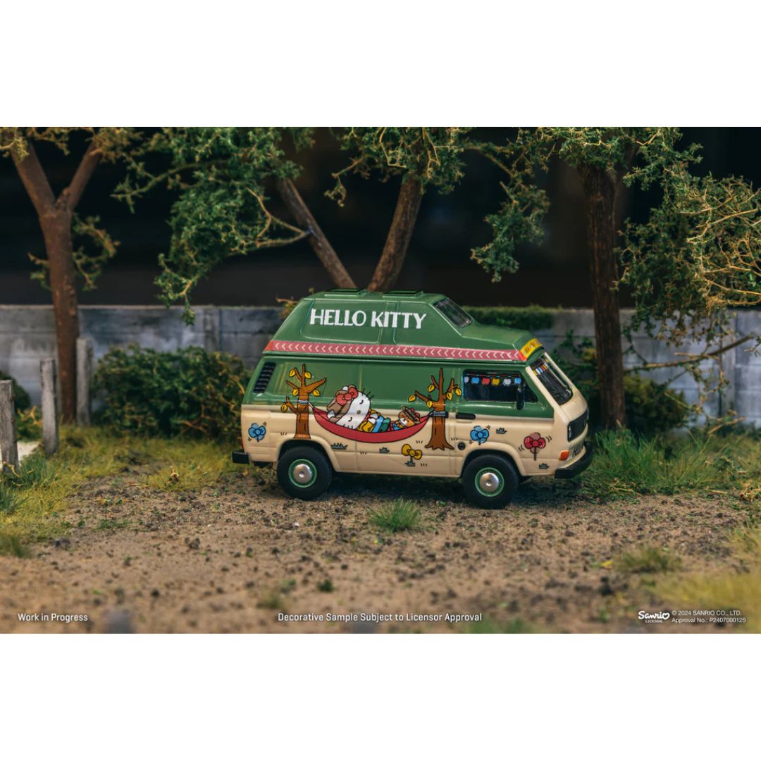 Schuco x Tarmac Works Volkswagen T3 Van Hello Kitty Camping