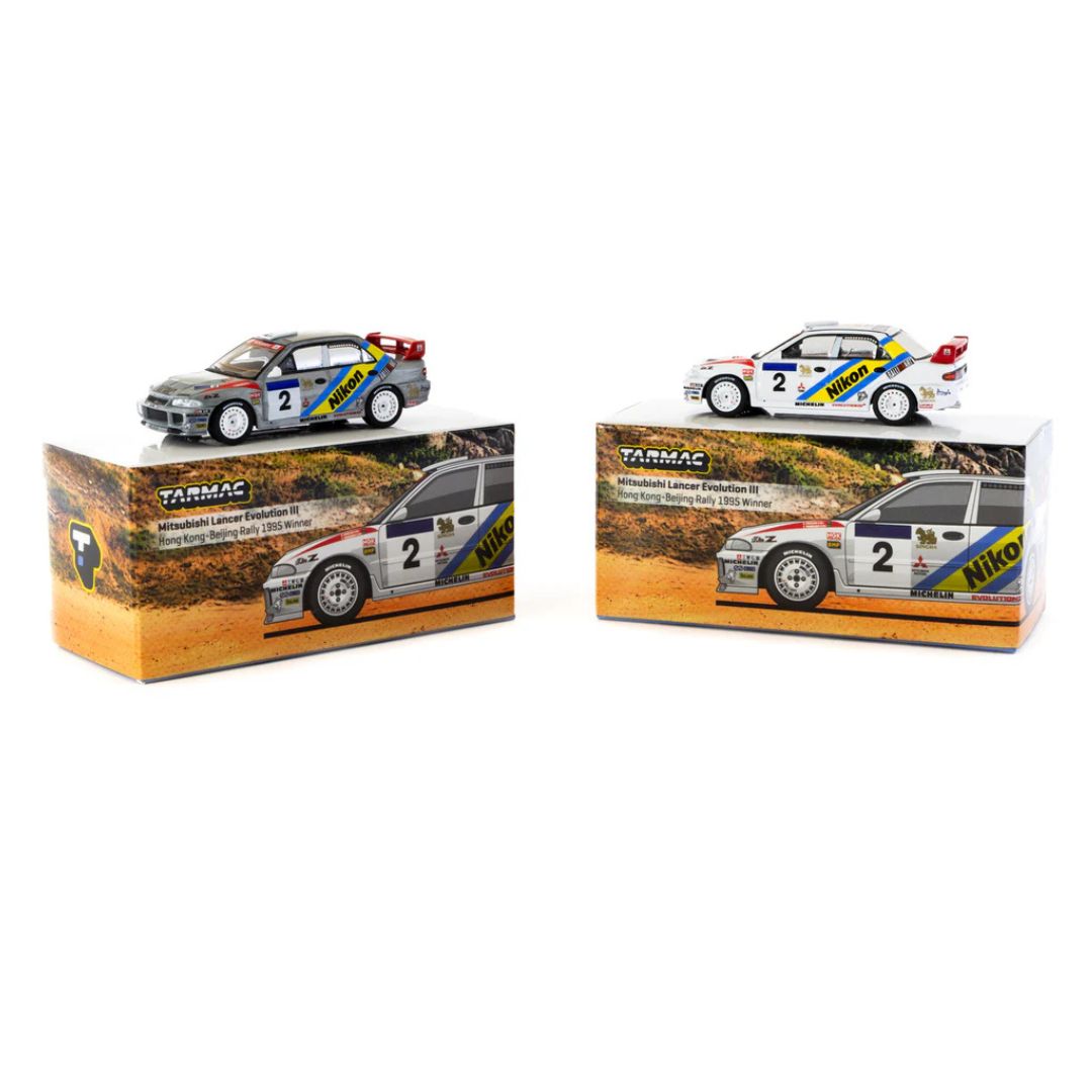 Tarmac Works Mitsubishi Lancer Evolution III #2 K. Eriksson/S. Parmander Hong Kong-Beijing Rally 1995 Winner