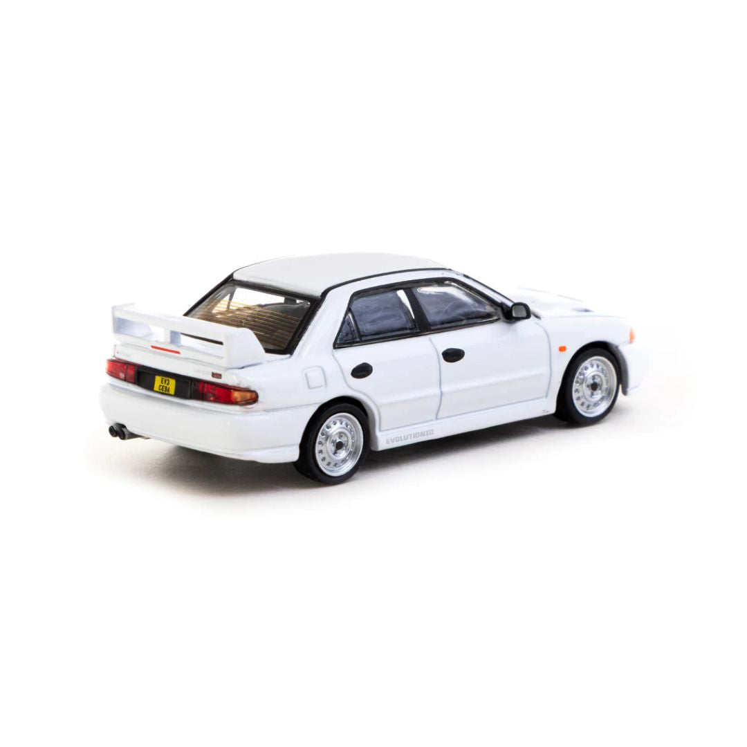 Tarmac Works Mitsubishi Lancer RS  Evolution III White - Lamley Special Edition