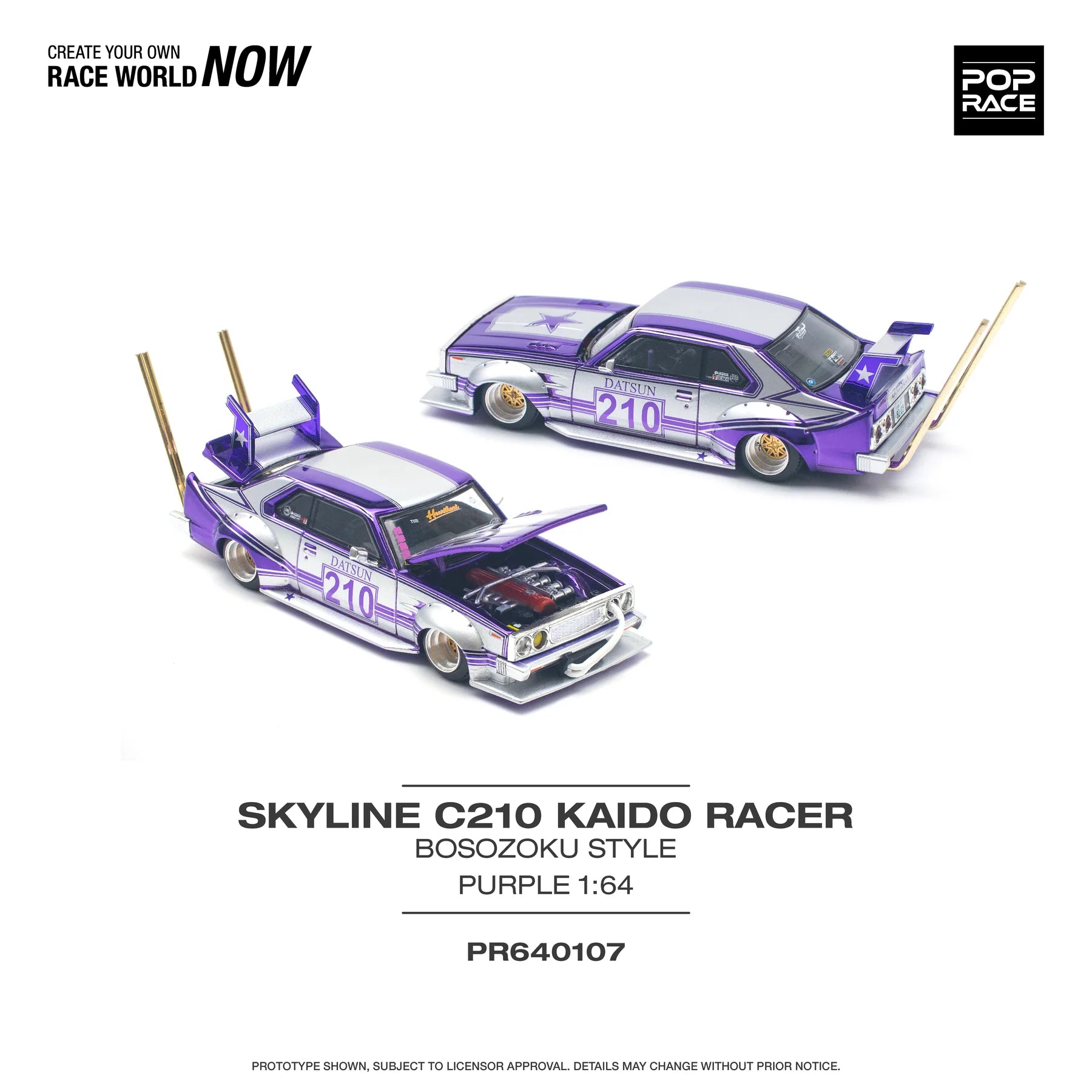 Pop Race Skyline C210 Kaido Racer Bosozoku Style