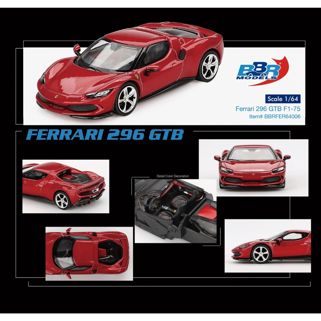 *EN CAMINO* BBR Models Ferrari 296 GTB Rosso Imola