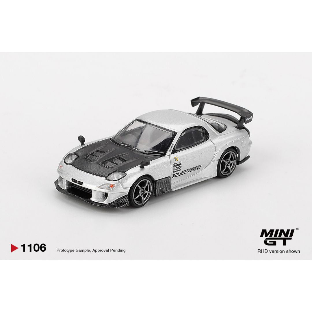 Mini GT Mazda RX-7 RE-Amemiya Silver Metallic - 1106