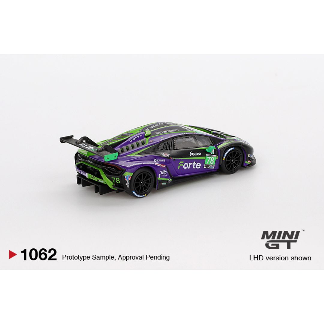 Mini GT Lamborghini Huracán GT3 EVO2 #78 Forte Racing 2024 IMSA Dayton