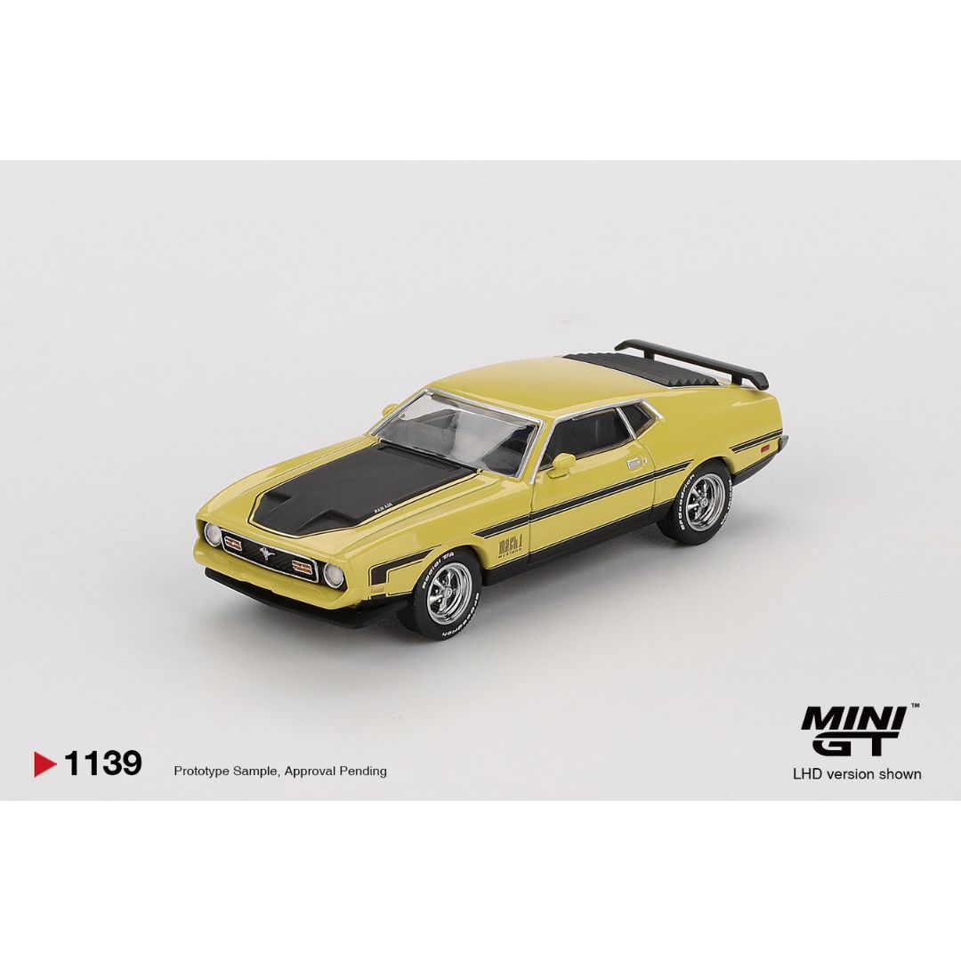 Mini GT Ford Mustang Mach1 Grabber Yellow - 1139