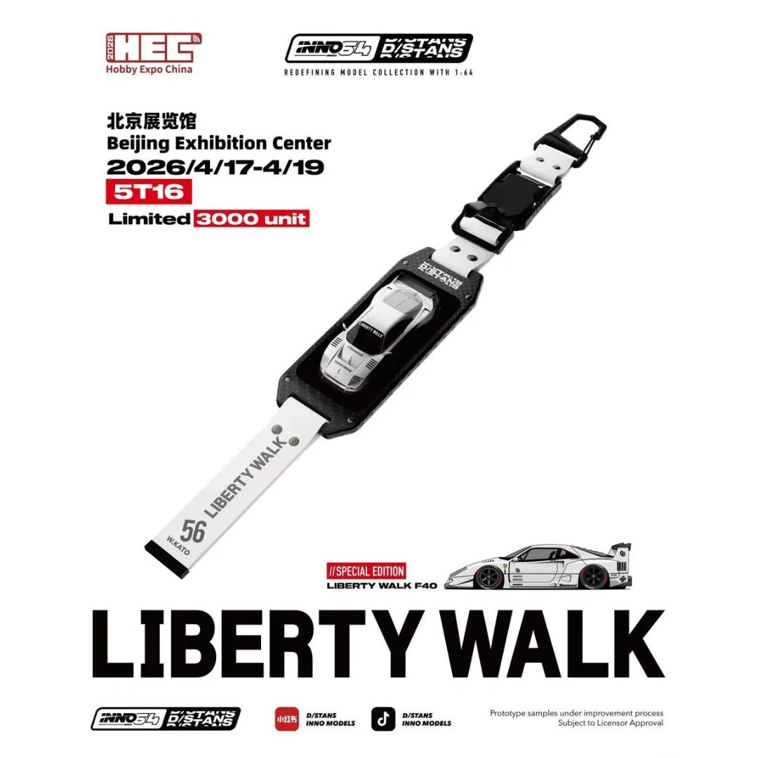 PRE-ORDER* INNO64 x D/Stans Liberty Walk F40 White | 2026 Hobby Expo