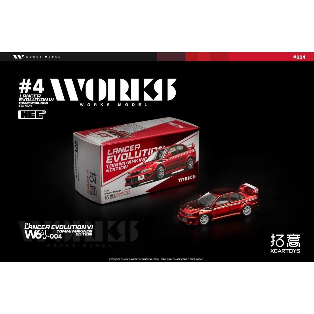 *PRE-ORDER* Works Model x XCARTOYS Mitsubishi Lancer Evolution VI Red Tommi Makinen Edition | 2026 Hobby Expo China