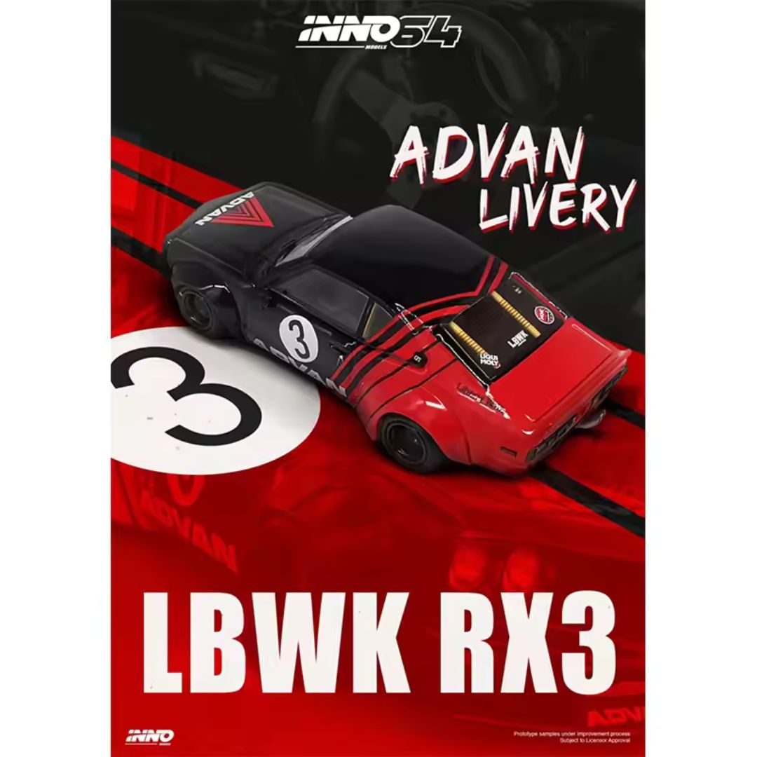 Inno 64 LBWK Mazda RX3 Savanna Advan Livery