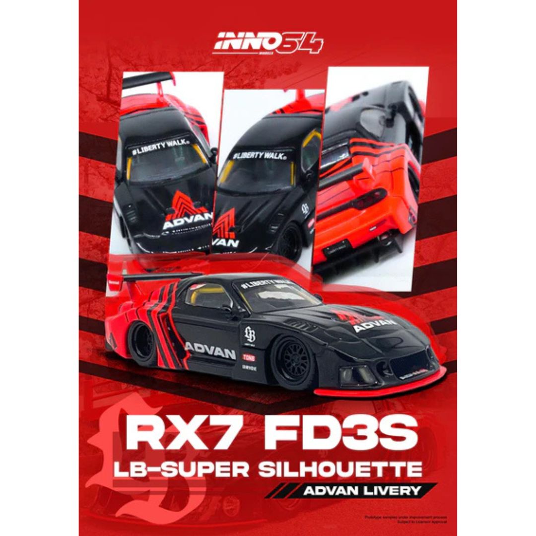Inno 64 LBWK Mazda RX7 (FD3S) LB Super Silhouette "Advan Livery"