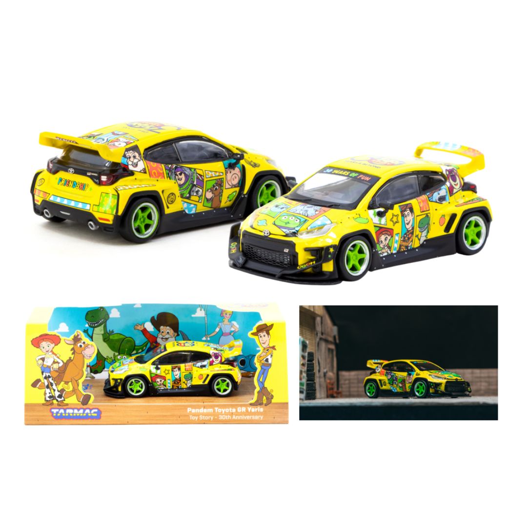 *PRE-ORDER* Tarmac Works Pandem Toyota Yaris GR Toy Story | 2025 Hong Kong Tokyo Auto Salon