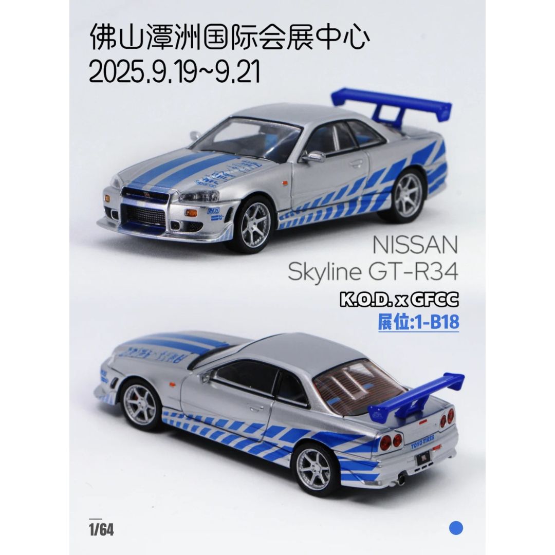 *PRE-ORDER* KOD x GFCC Nissan Skyline GT-R R34 2 Fast 2 Furious | 2025 Auto Passion Alliance (APA)