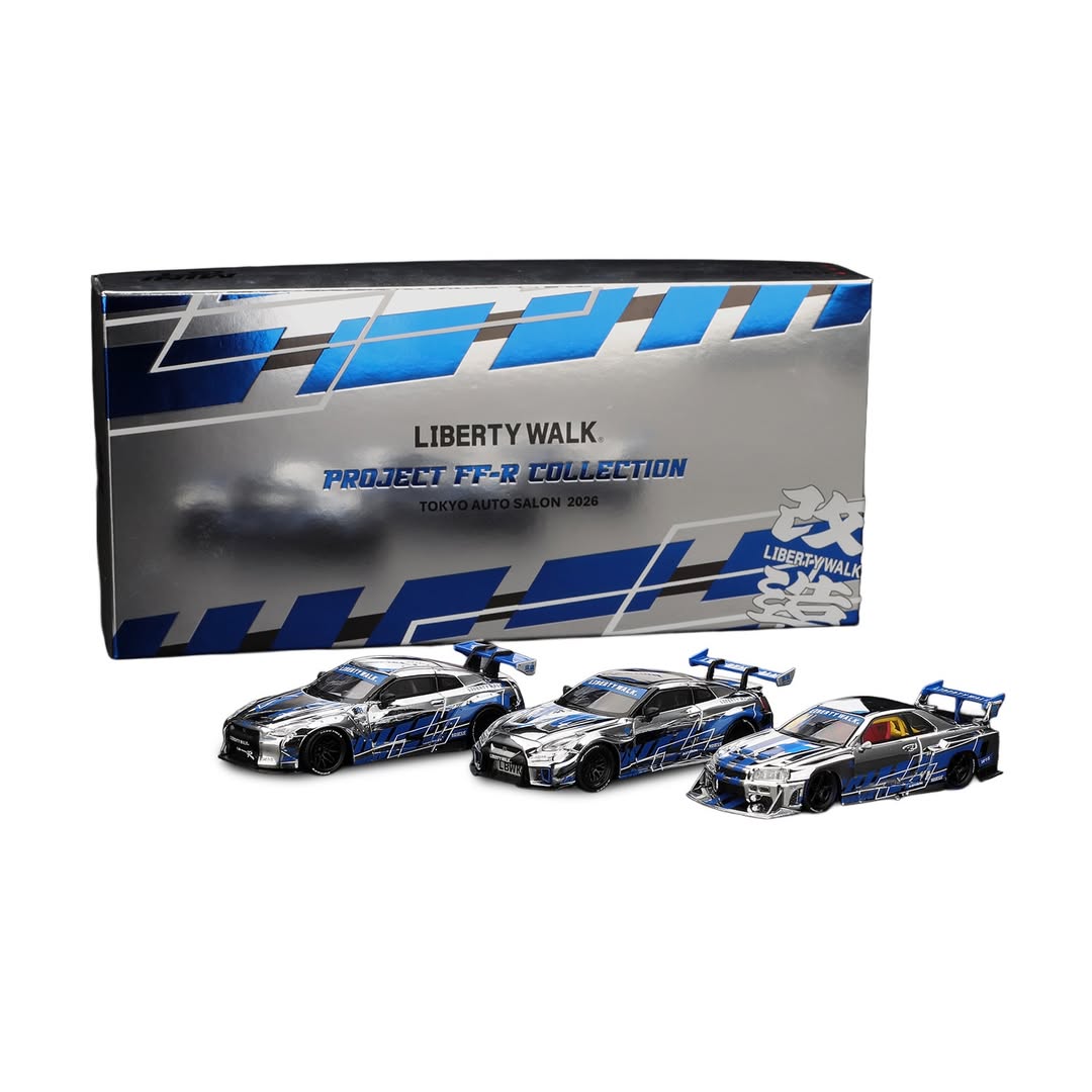 LIBERTY WALK PROJECT FF-R COLLECTION 3台 PRE-ORDER* Mini GT Project FF-R Collection 3 car Set | 2026 Tokyo Aut