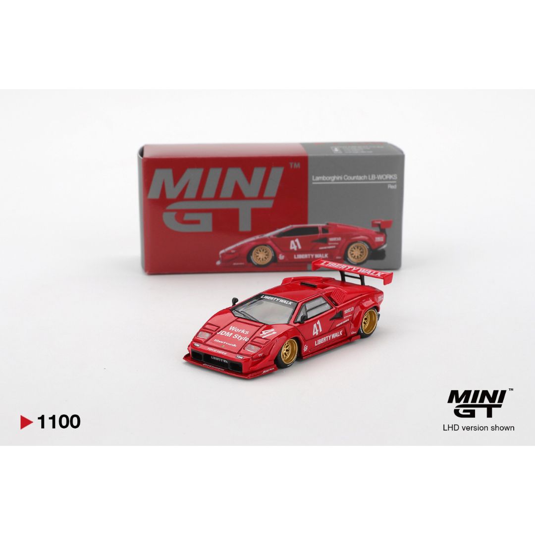 ミニカー MINI GT Lamborghini Countach LB-WORKS Mini GT Lamborghini Countach LB-WORKS Red - 1100