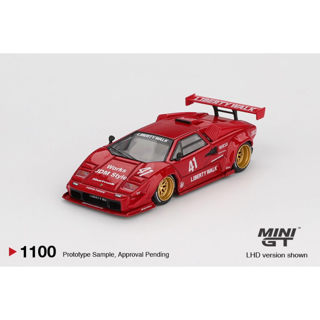 ミニカー MINI GT Lamborghini Countach LB-WORKS Mini GT Lamborghini Countach LB-WORKS Red - 1100