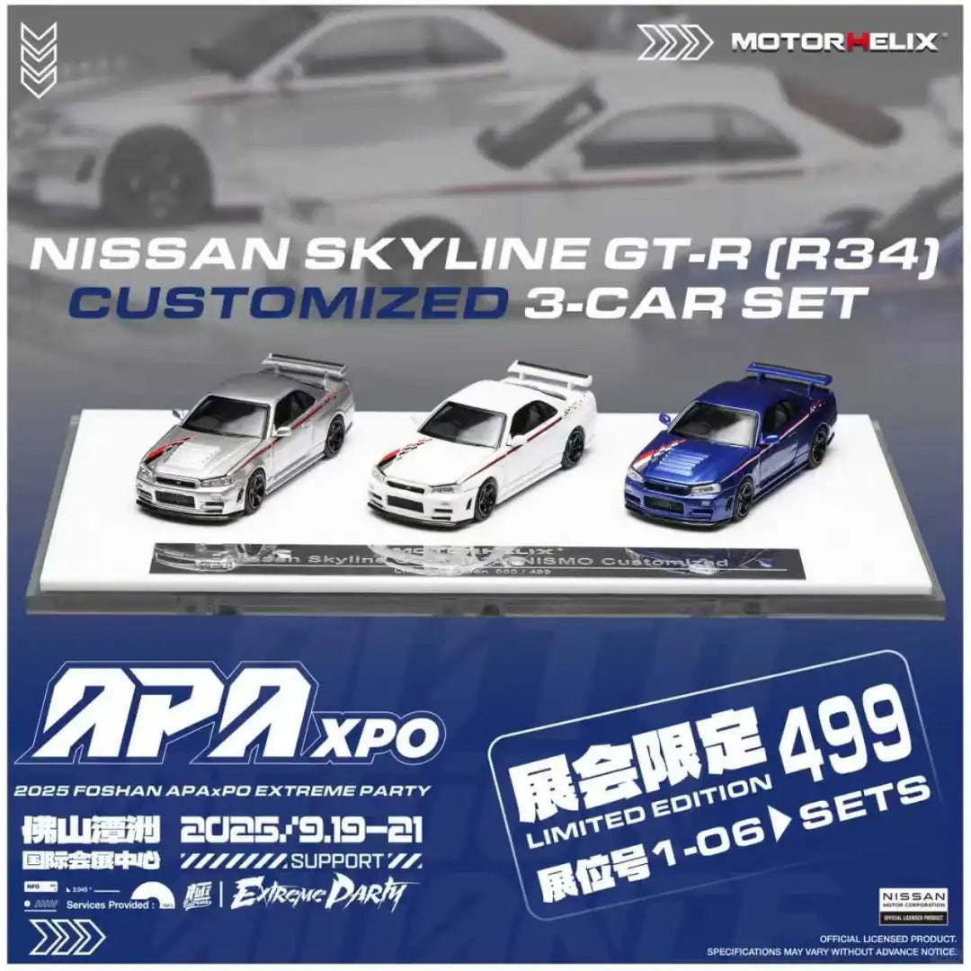 *PRE-ORDER* MotorHelix Set Nissan Skyline GT-R (R34) | 2025 Auto Passion Alliance (APA)