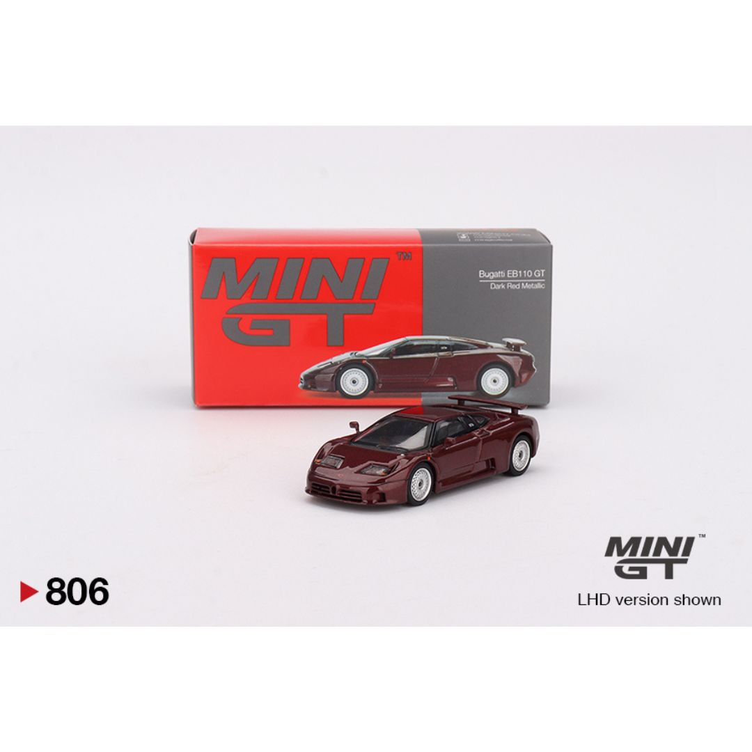 Mini GT Bugatti EB110 GT Dark Red Metallic 1995 - 806