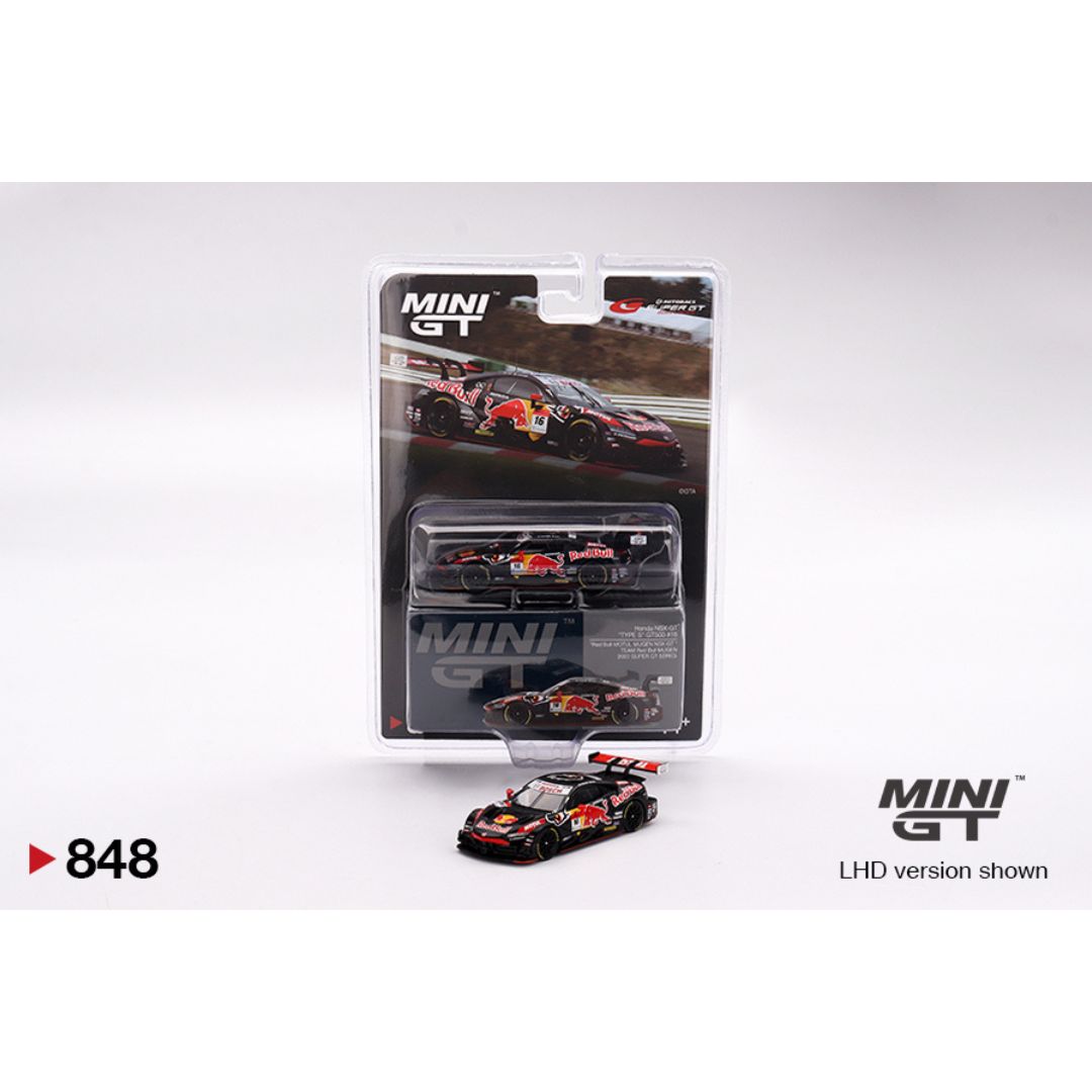 Mini GT Honda NSX-GT "TYPE S" GT500 #16 "Red Bull MOTUL MUGEN NSX-GT " TEAM Red Bull MUGEN 2022 SUPER GT SERIES - 848