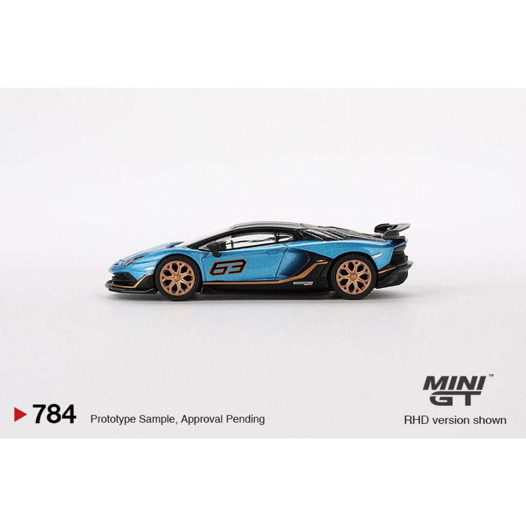 Mini GT Lamborghini Aventador SVJ 63 Blu Aegir 2023 - 784