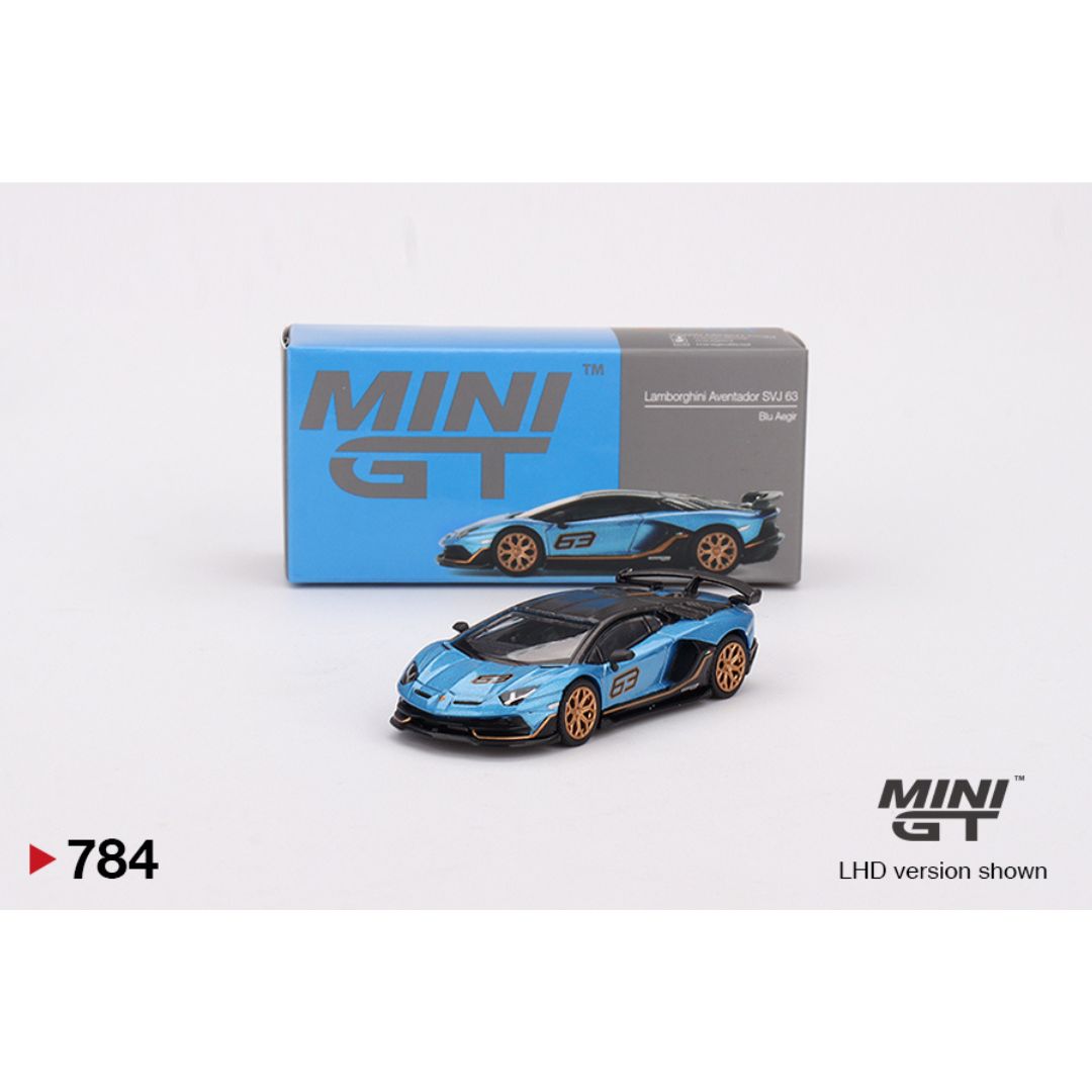 Mini GT Lamborghini Aventador SVJ 63 Blu Aegir 2023 - 784