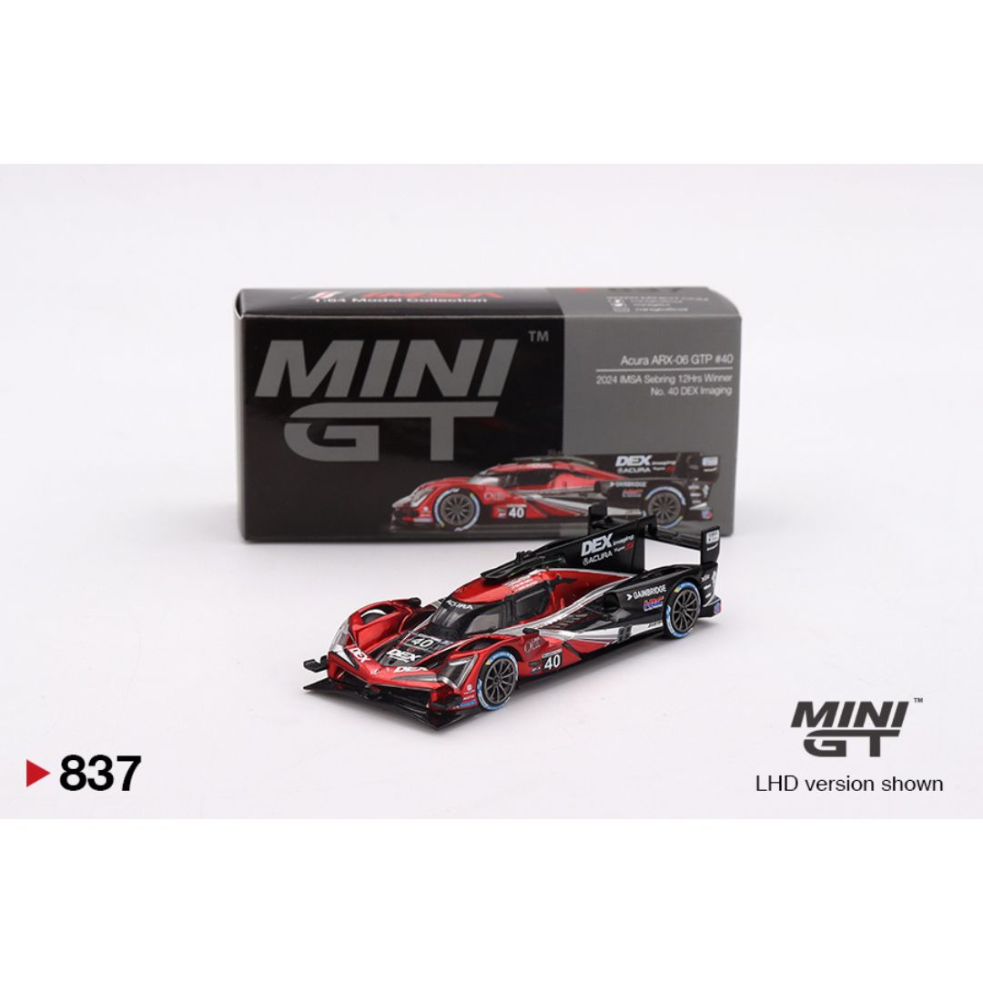 Mini GT Acura ARX-06 GTP #40 Wayne Taylor Racing with Andretti 2024 IMSA Sebring 12Hrs Winner - 837