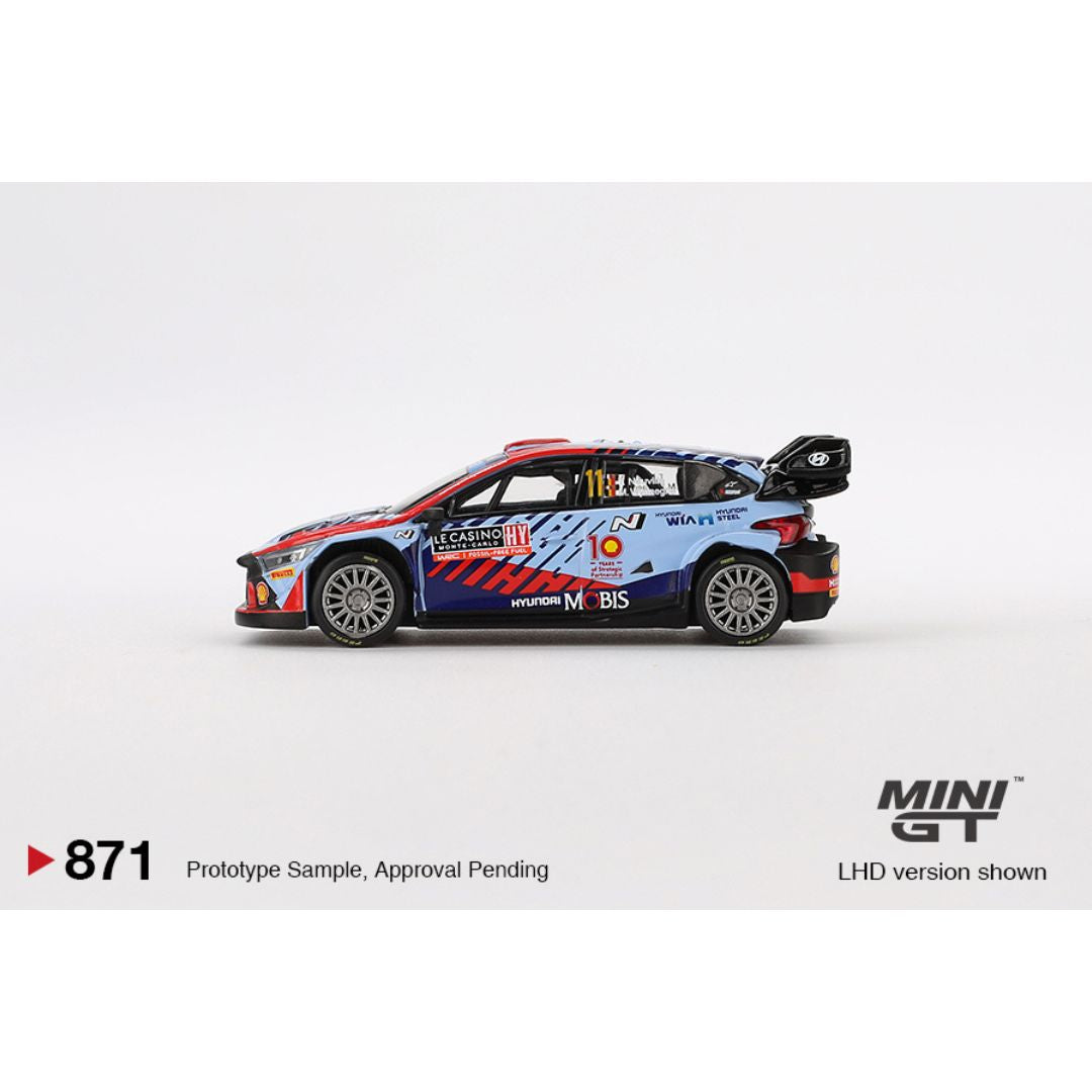 Mini GT Hyundai i20 N Rally1 Hybrid #11 2024 Rallye Monte-Carlo Winner - 871
