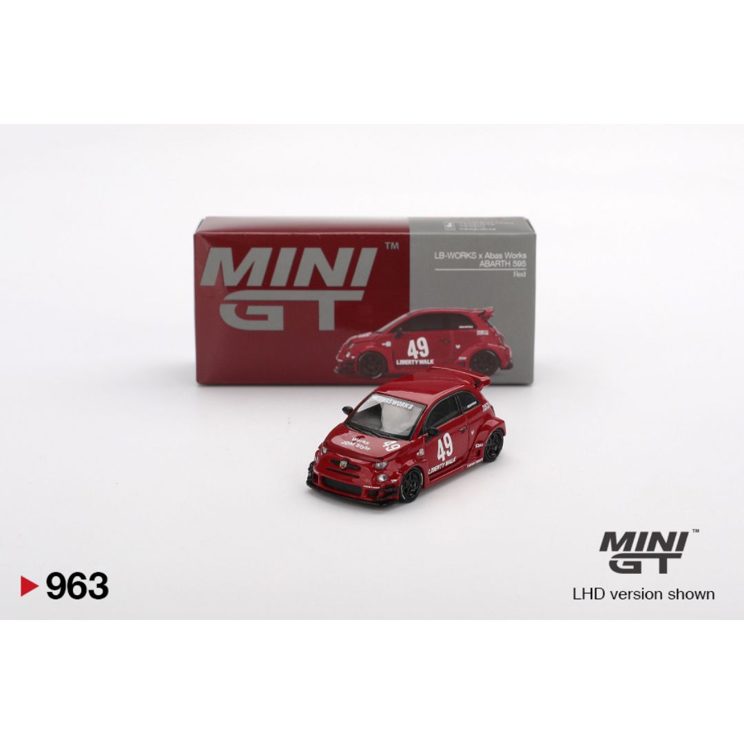 *EN CAMINO* Mini GT LB-WORKS x Abas Works ABARTH 595 Red - 963