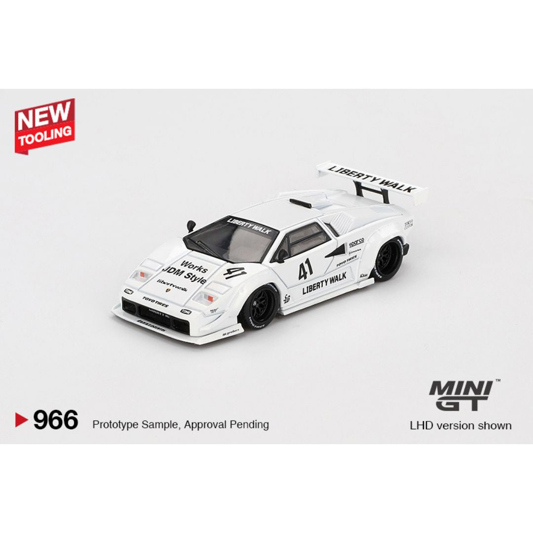 Mini GT Lamborghini Countach LB-WORKS White 2024 Tokyo Auto Salon - 966