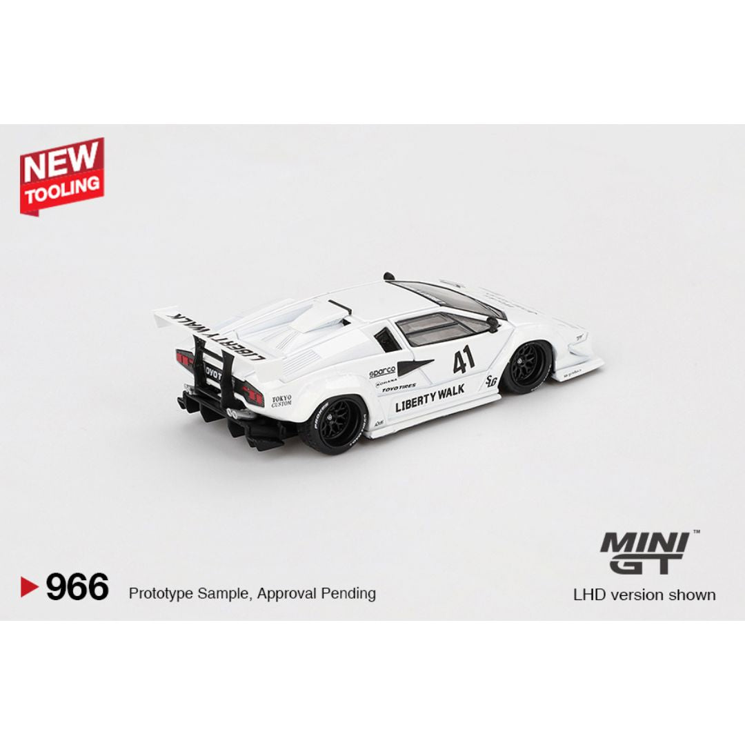 Mini GT Lamborghini Countach LB-WORKS White 2024 Tokyo Auto Salon - 966