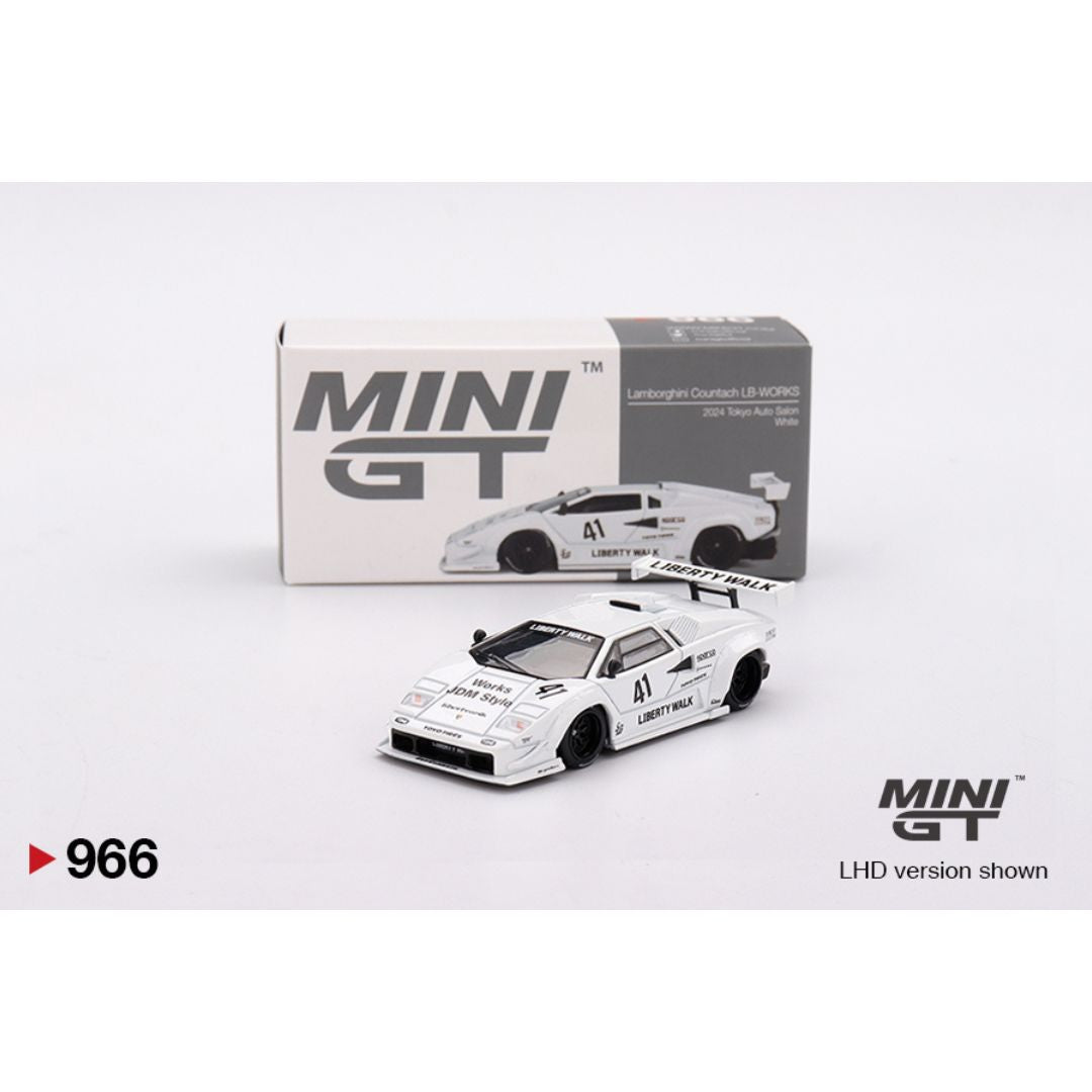 Mini GT Lamborghini Countach LB-WORKS White 2024 Tokyo Auto Salon - 966