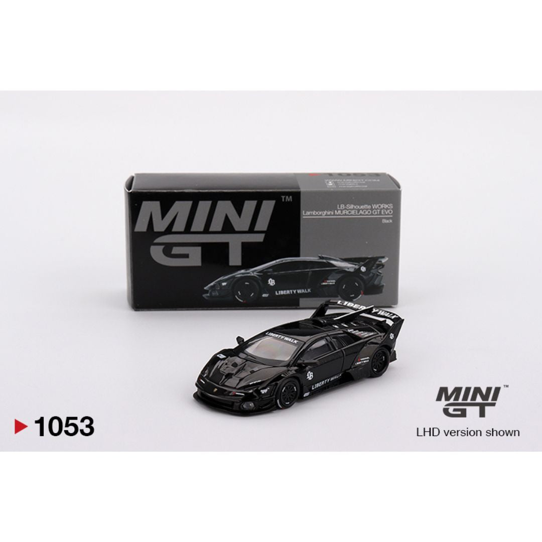 Mini GT Lamborghini LB-Silhouette WORKS MURCIELAGO GT Evo Black - 1053