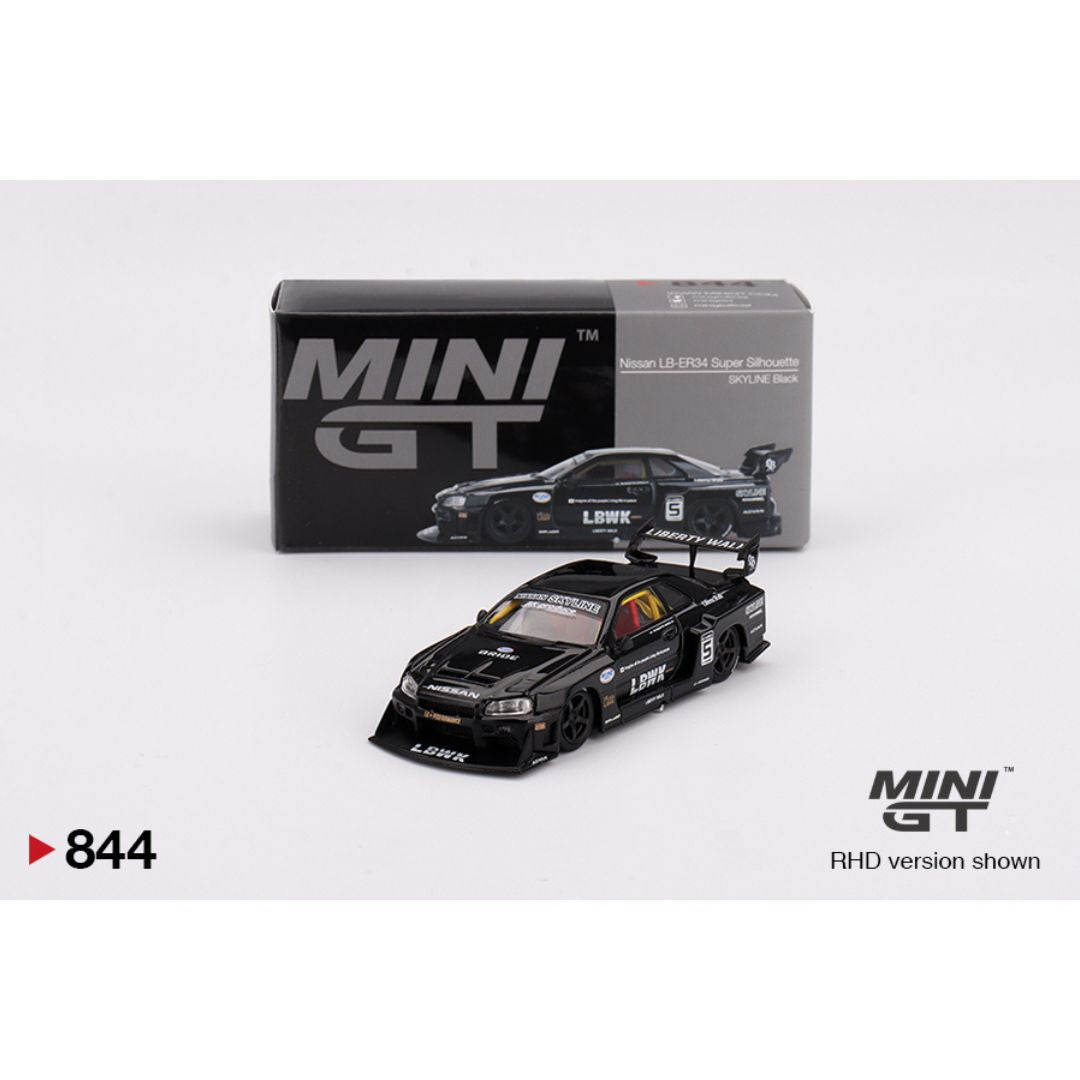 Mini GT Nissan LB-ER34 Super Silhouette Skyline Black - 844