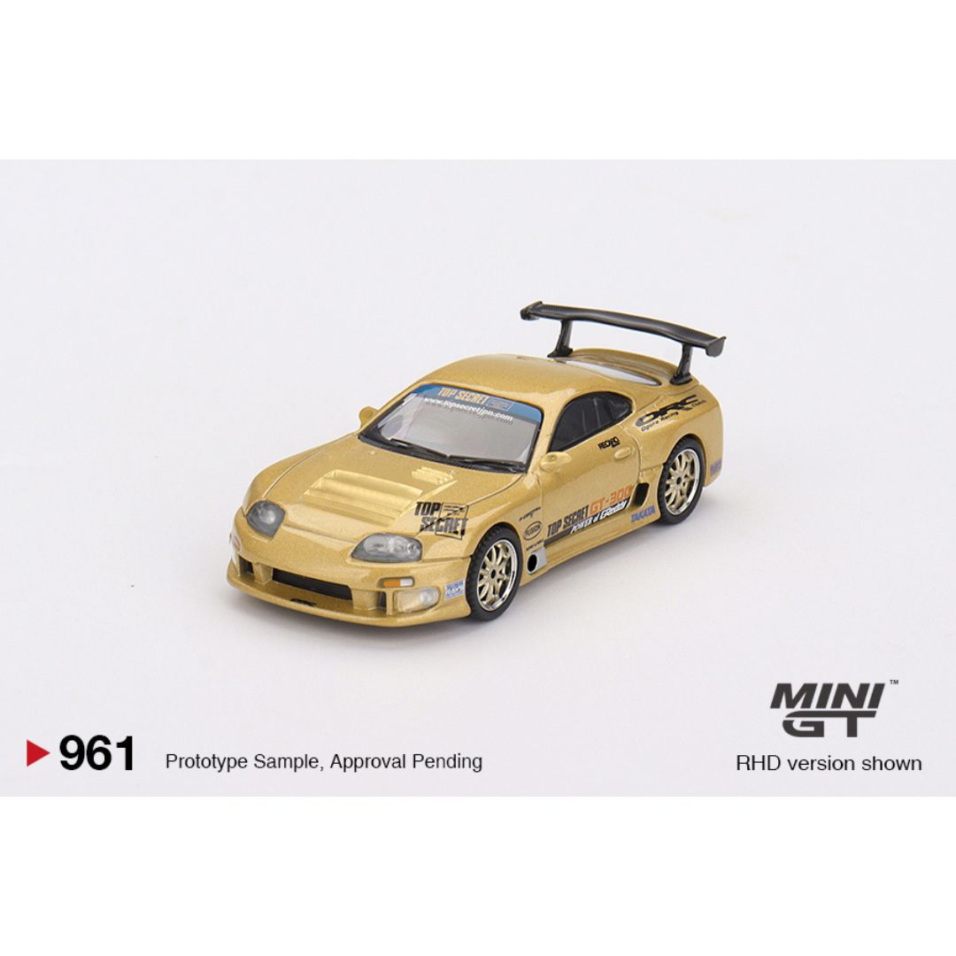 *EN CAMINO* Mini GT Toyota Supra (A80) Top Secret GT-300 Top Secret Gold - 961