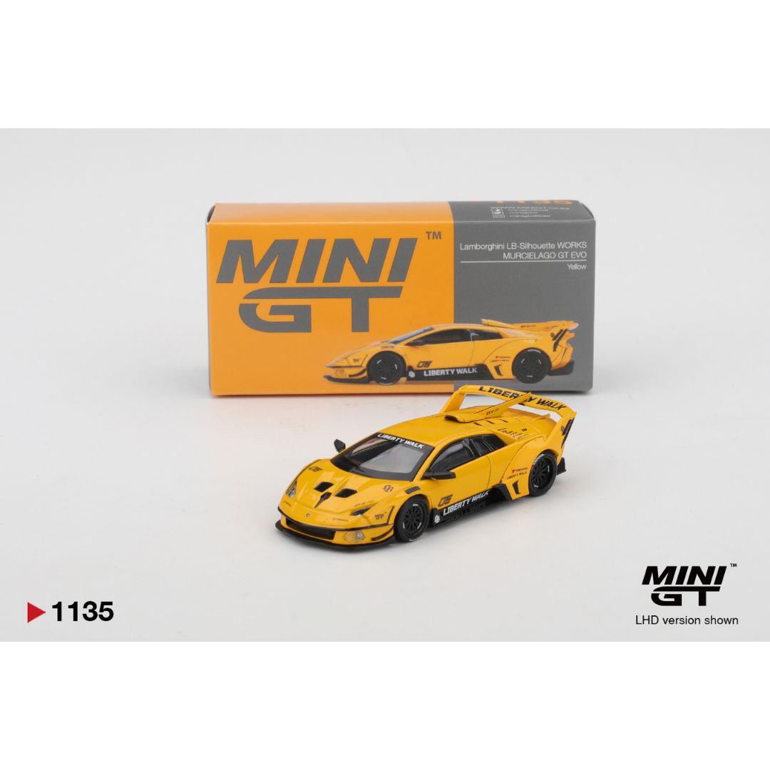 Mini GT Lamborghini LB-Silhouette WORKS MURCIELAGO GT Evo Yellow - 1135