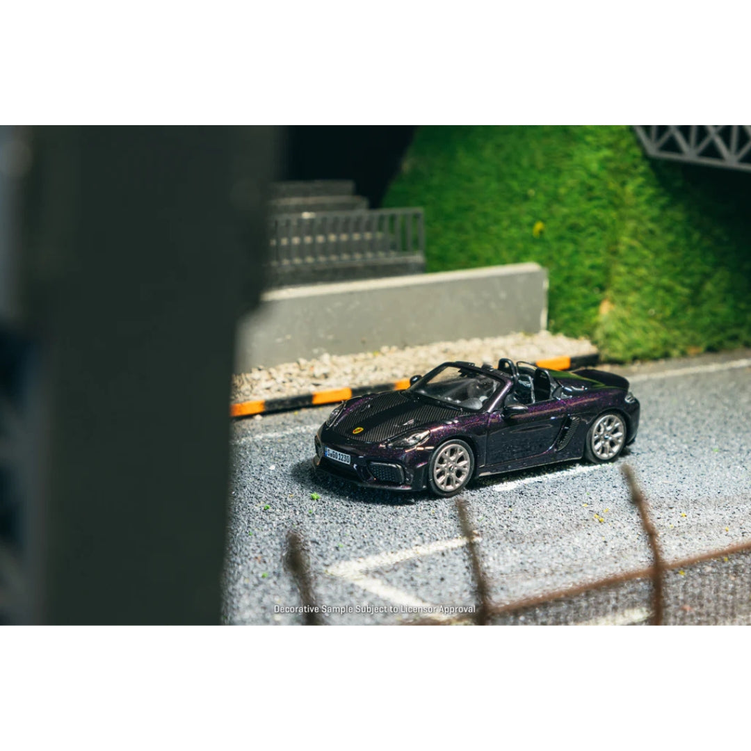 *EN CAMINO* Minichamps X Tarmac Works Porsche 718 Spyder RS Viola Metallic