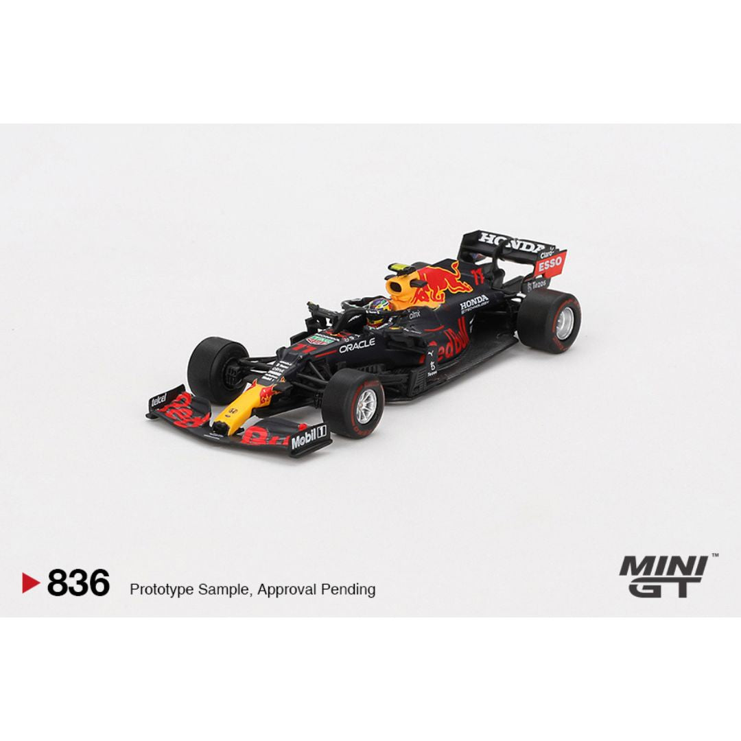 Mini GT Red Bull RB16B #11 Sergio Pérez 2021 Azerbaijan Grand Prix Winner - 836