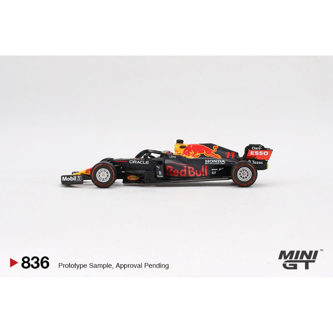 Mini GT Red Bull RB16B #11 Sergio Pérez 2021 Azerbaijan Grand Prix Winner - 836