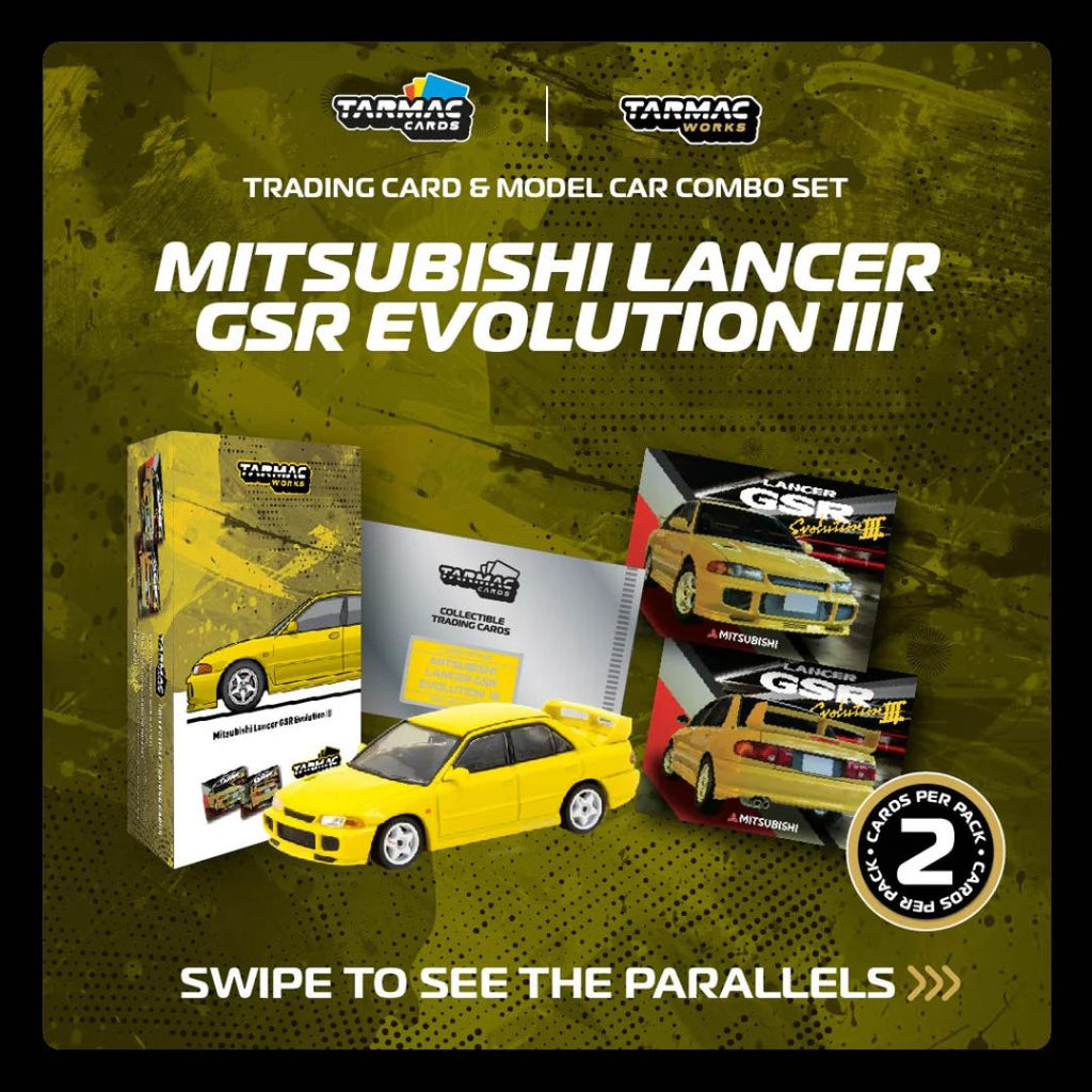 Tarmac Works Mitsubishi Lancer GSR Evolution III with Tarmac Cards