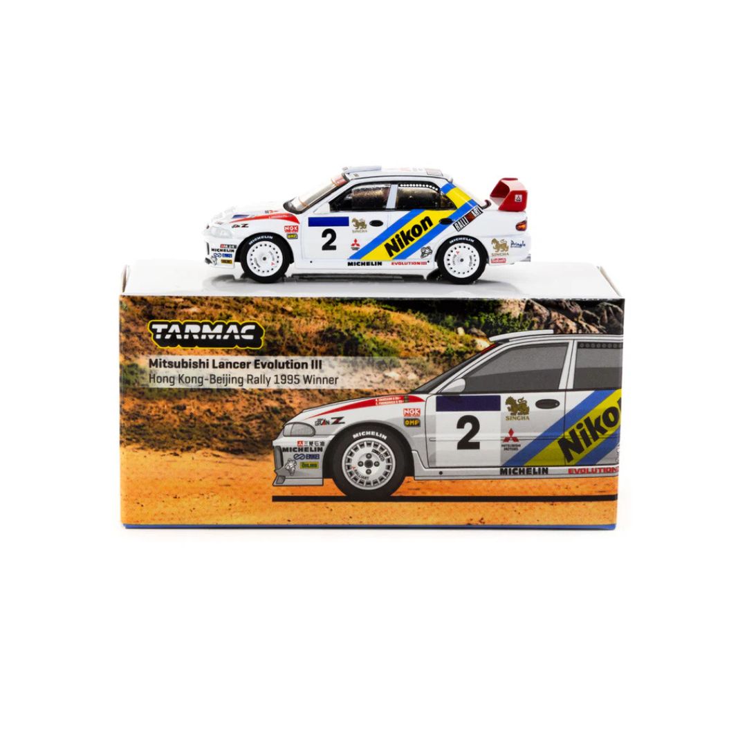 Tarmac Works Mitsubishi Lancer Evolution III #2 K. Eriksson/S. Parmander Hong Kong-Beijing Rally 1995 Winner