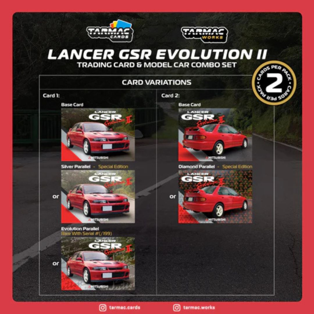 Tarmac Works Mitsubishi Lancer GSR Evolution II - Tarmac Cards