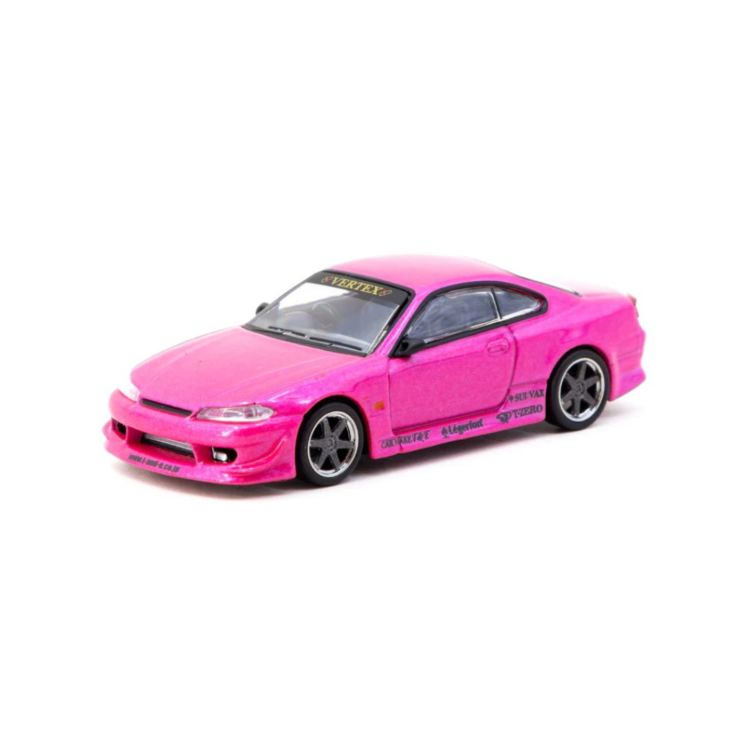 Tarmac VERTEX Nissan Silvia S15チェイス 1/64 Tarmac Works x Vertex Nissan Silvia (S15) (White Metallic
