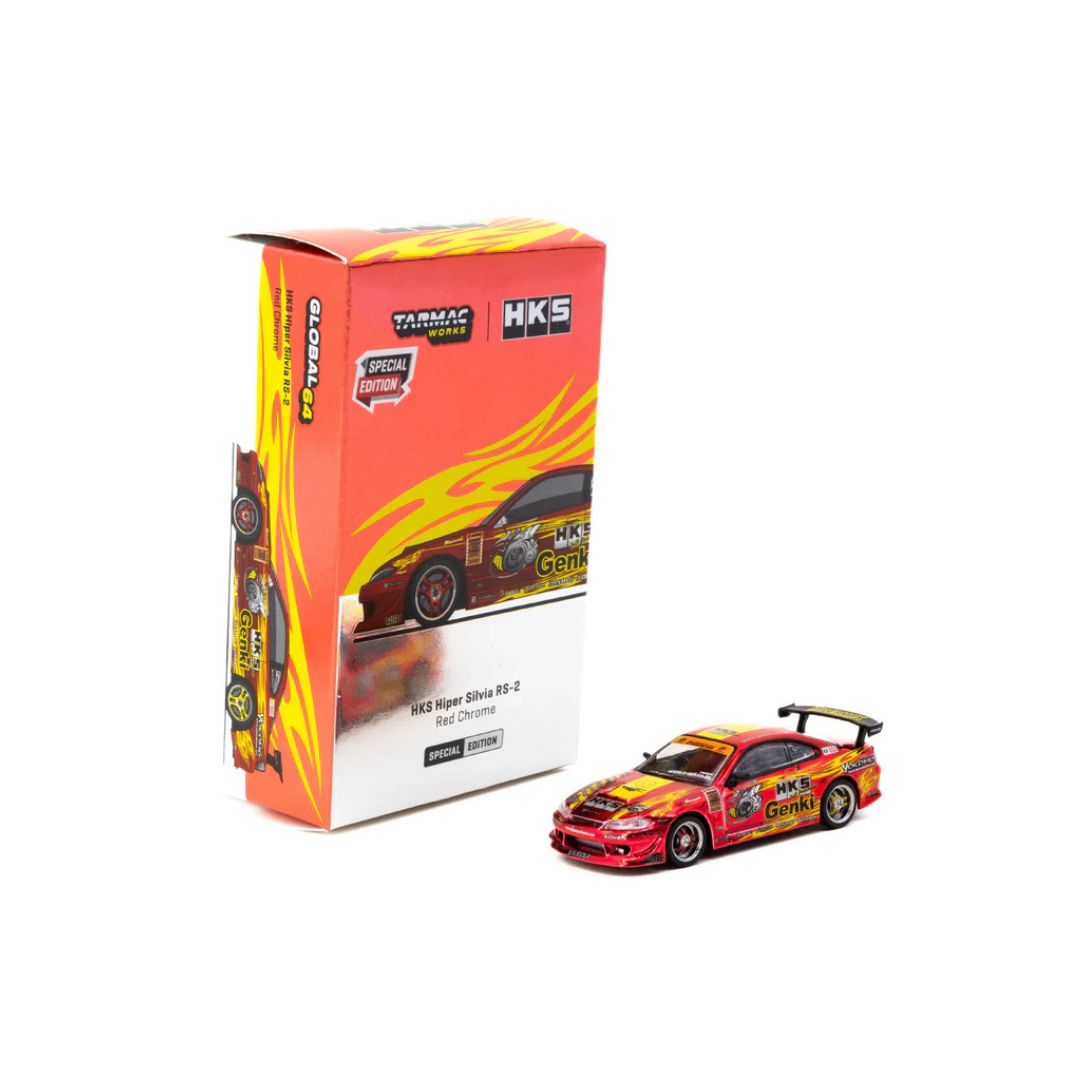 Tarmac Works HKS Hiper Silvia RS-2 Chrome Red - Tokyo Auto Salon 2025 Special Edition