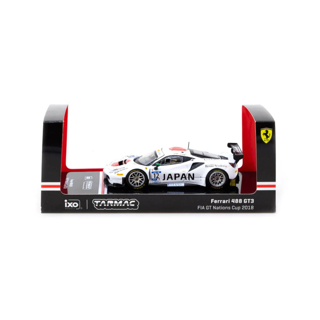 *EN CAMINO* Tarmac Works X iXO Models Ferrari 488 GT3 FIA GT Nations Cup 2018 #12 - Japan Special Edition