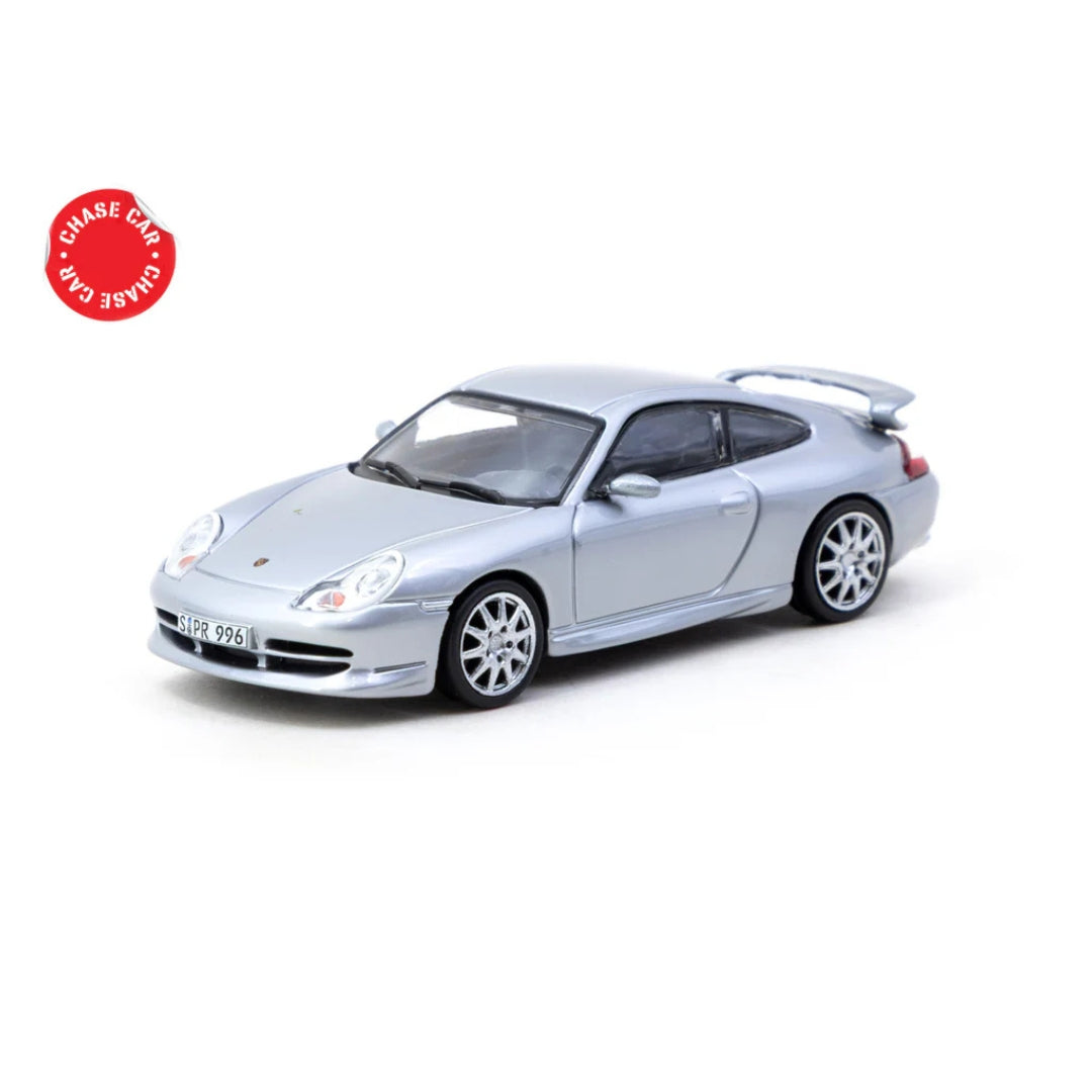 *EN CAMINO* Tarmac Works X iXO Models Porsche 911 GT3 (type 996) Silver