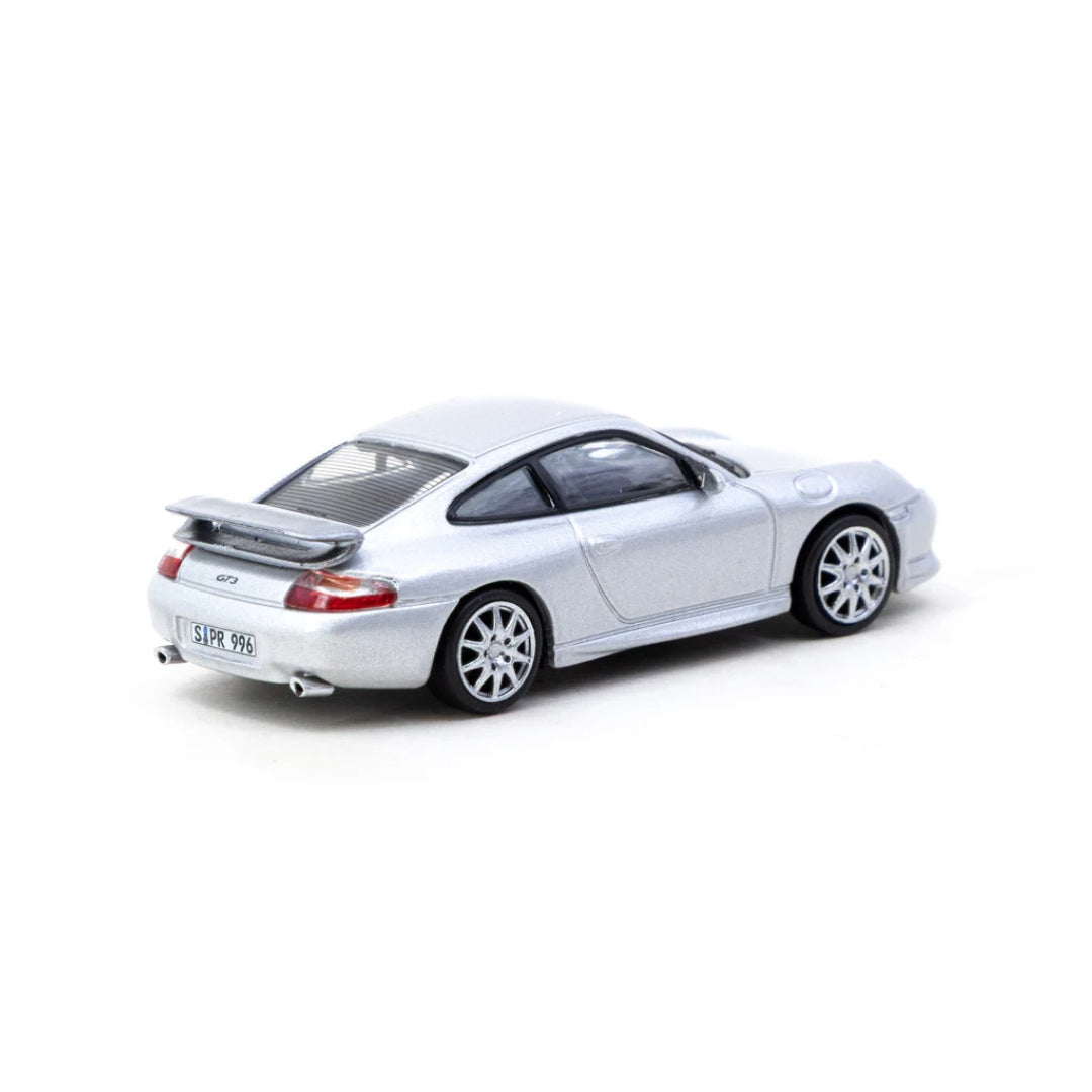 *EN CAMINO* Tarmac Works X iXO Models Porsche 911 GT3 (type 996) Silver