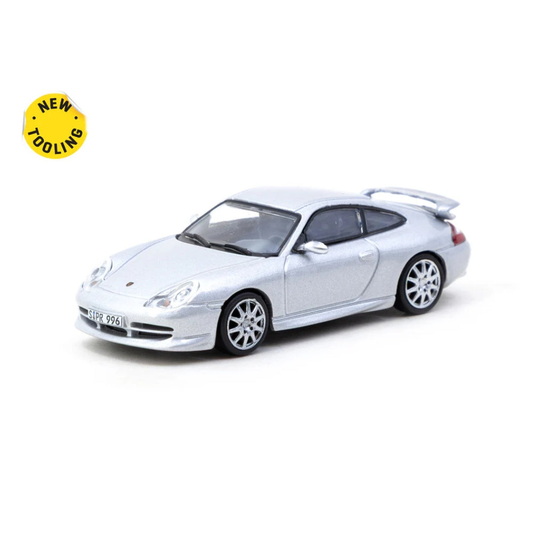 *EN CAMINO* Tarmac Works X iXO Models Porsche 911 GT3 (type 996) Silver