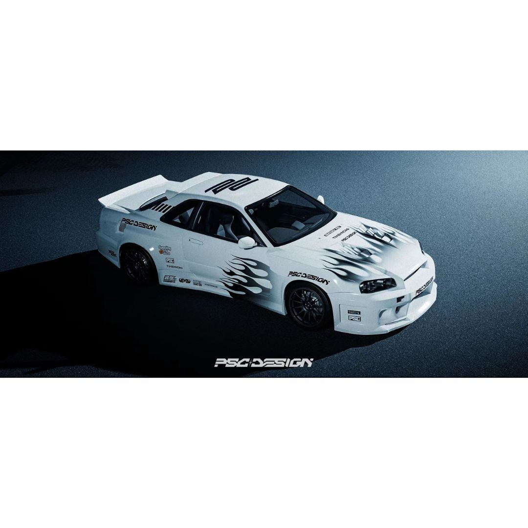 *PRE-ORDER* Time Micro x PSC Nissan Skyline GT-R R34 (Outter Box Edition) | 2026 Hong Kong AutoFest