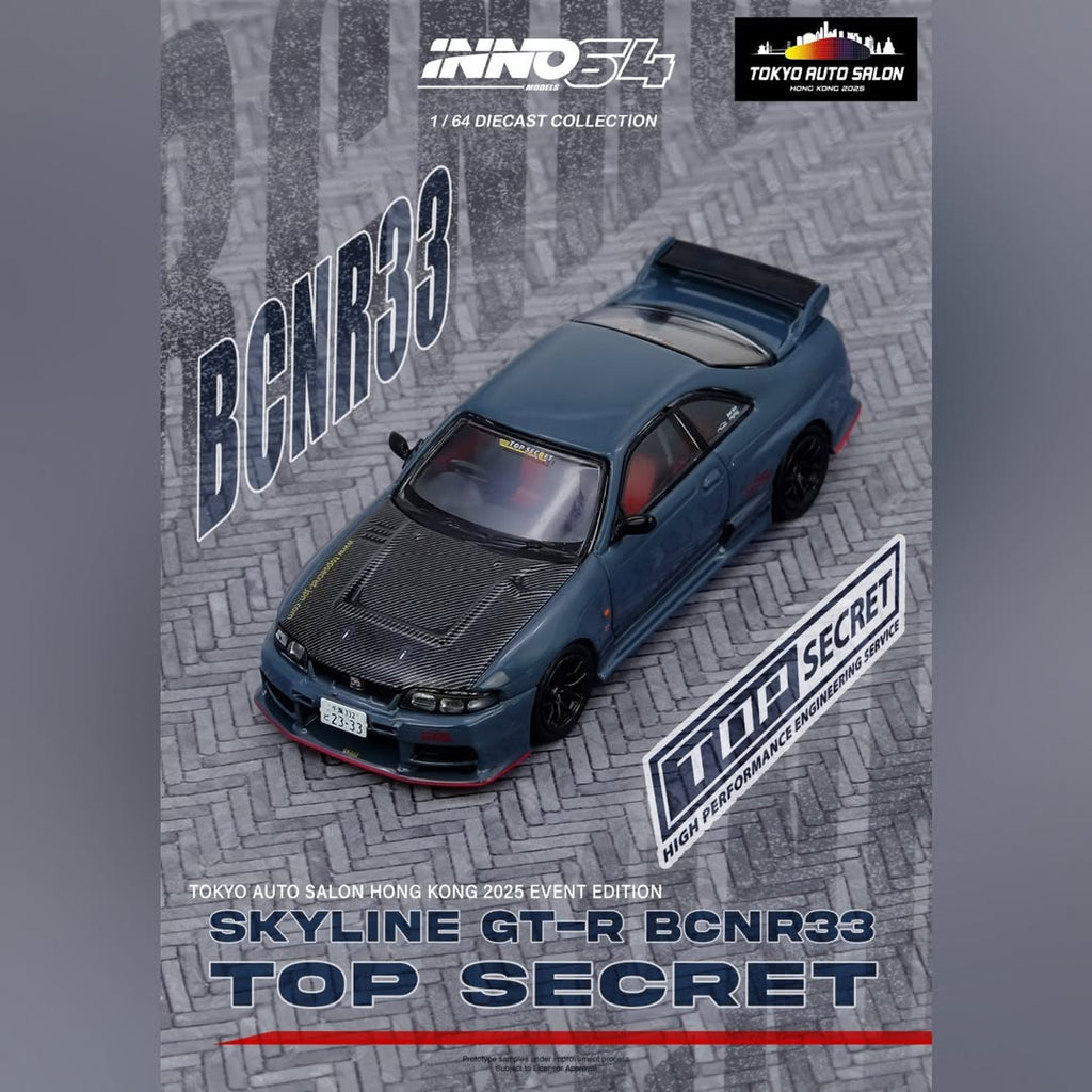 *PRE-ORDER* Inno64 Nissan Skyline GT-R BCNR33 Top Secret  | 2025 Hong Kong Tokyo Auto Salon